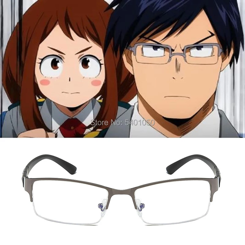 My Hero Academia Cosplay Anime boku no hero academia Iida Tenya props Glasses Gun-Black Metal Half Frame | Тематическая одежда и