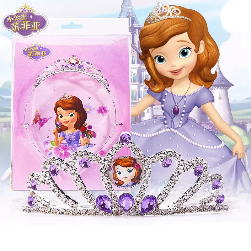 Настоящая принцесса Дисней Frozen2 Корона София Ариэль Анна Корона Эльзы сердце драгоценность дети ролевые игры макияж игрушки Рождественский подарок