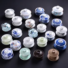 Китайский кунг-фу фарфоровые чайные чашки чайная чаша посуда супница керамический гайвань чайный сервиз и блюдце G