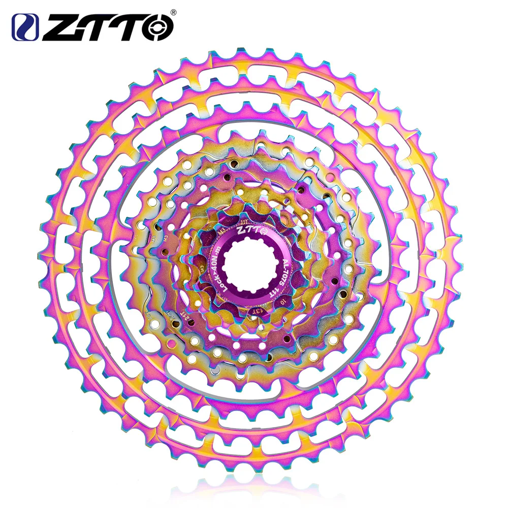 Ztto MTB 10 Скорость 11-46T SLR2 Сверхлегкий кассета Радуга k7 HG Совместимость Bike10v46T ЧПУ свободного хода для X0 X9 X7 M610 M781 M786