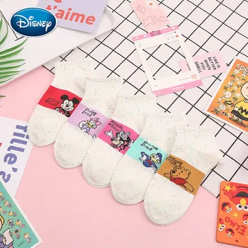 

Disney Mickey bear print Girl socks cartoon anime Duck boat socks summer thin section cute socks shallow mouth socks