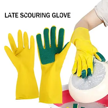 

Silicone Creative Durable Cleaning Brush Pet Brush Scrubber Gloves Tableware Kitchen Bowl Clean Household