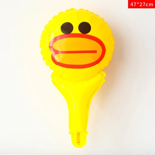 Holding a stick duck Кролик Кони коричневый медведь тема ребенок день рождения год украшение настенный шар мультфильм воздушный шар - Цвет: Holding a stick duck
