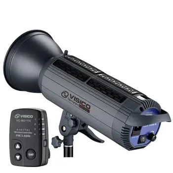 

VISICO 200T Led Studio Light flash Strobe With Wireless Remote Controller Outdoor Photography Light for Camera Photo Studio