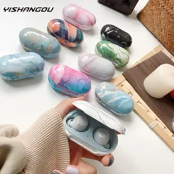 

Glossy Marble Pattern Earphone Protector Case Cover For Samsung Galaxy Buds Plus Bluetooth Headset Charging Cover Coque