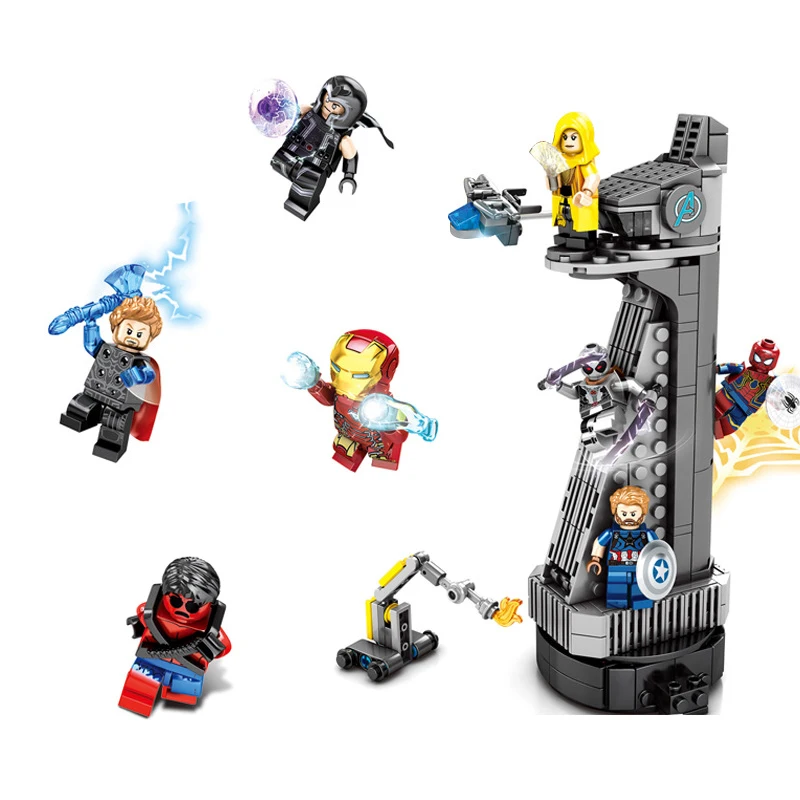 8 в 1 Marvel Stark Industries Tower строительные блоки игрушечная база для штаб-квартиры мини