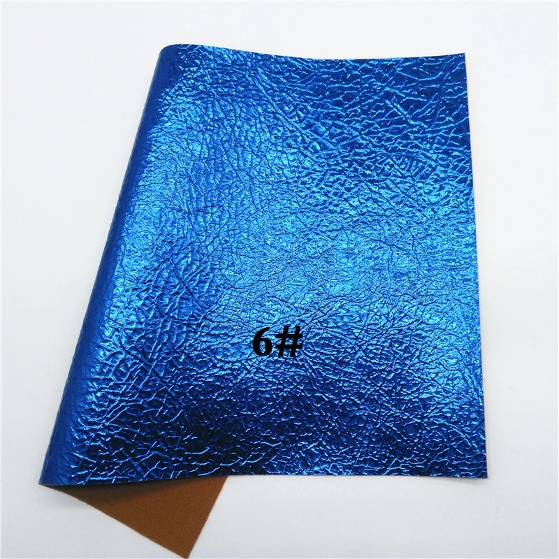 Glitterwishcome 21X29 см A4 размер винил для бантов металлик синтетическая кожа, искусственная кожа ткань, кожаные листы для бантов, GM606A - Цвет: 6