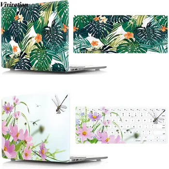 

High Quality Silicone Keyboard Cover+Notebook Pouch For Macbook Air Pro Retina 11 12 13 15 A1466 A1369 A1932 Women Laptop Case