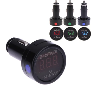 3 in 1 12/24V Display per Monitor Auto per Auto caricatore di ricarica USB per Tablet telefono GPS LED termometro digitale voltmetro