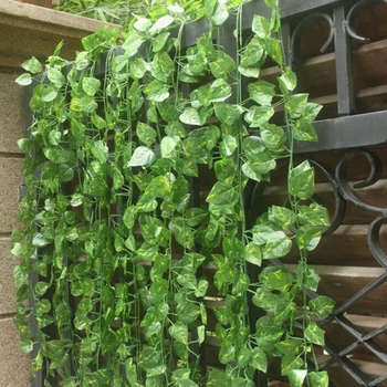 

12 Strands Hanging Fake Vines Artificial Garland Leaf Plants Home Garden Decor Balcony Beautiful Privacy