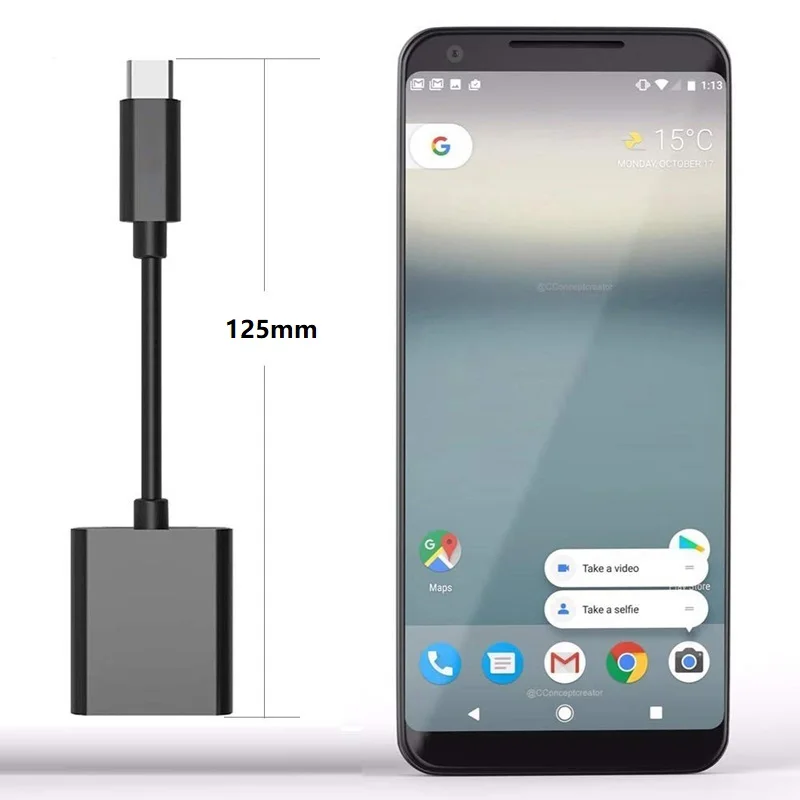 Type C Aux Audio Cable Adapter USB C to 3 5mm Headphone Jack PD Fast Charger Adapter For Google Pixel 2 Essential