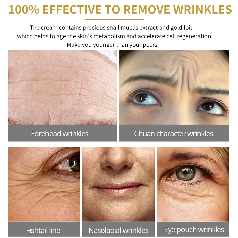 SOMILD Snail Face Cream Anti Aging Wrinkle Removal Cream Moisturizing Day Cream Korean Whitening Li