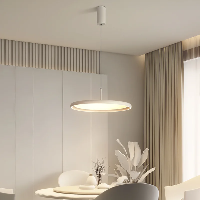 

Light Luxury Restaurant Chandelier Post Modern Minimalist Nordic Ins Minimalist Dining Table Bedroom Study Led Round Lamp