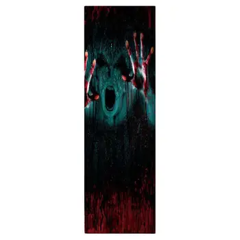 

Self-adhesive Waterproof Horrible Scary Sticker Home Door Decals 3D Room Door Decals Door Sticker for Halloween Decoration