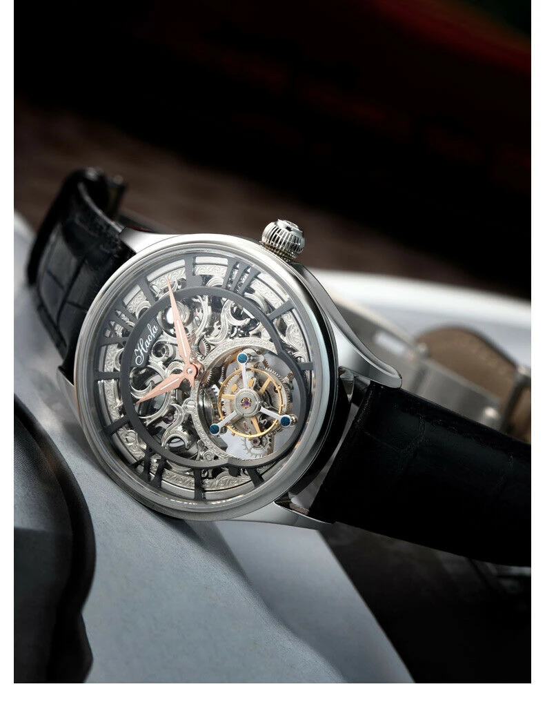 Haofa tourbillon brand mechanical watch Hand wind exhabition  business|Mechanical Watches| - AliExpress