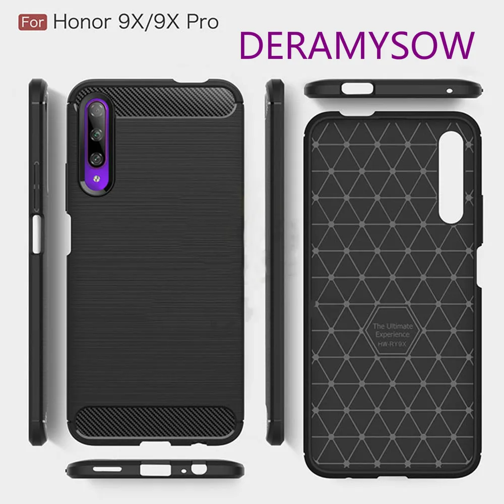

Shockproof Case For Huawei P smart Z 2019 Mate30 P20 P30 lite Honor 20 9X Pro 8S 8A 8C 8X Soft Carbon Fiber Bumper Cover Coques