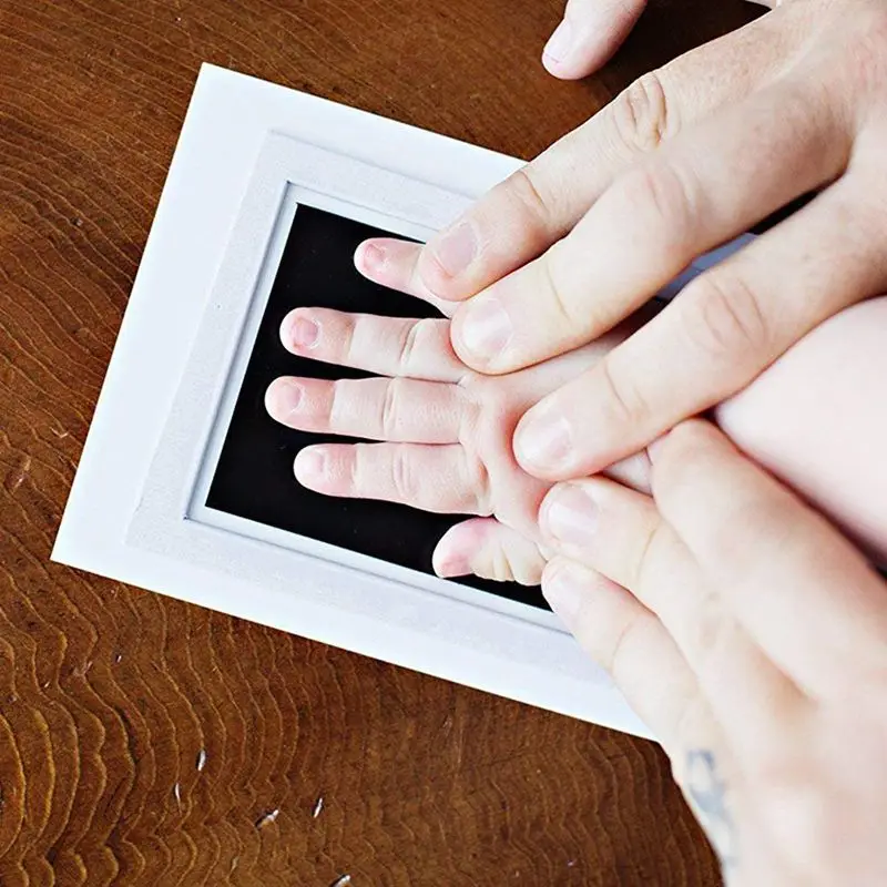 6 шт. штемпельные подушечки без чернил-Touch, безопасный Набор для печати для малышей и домашних животных, 3 больших штемпельные подушечки+ 6 карт с отпечатками, Bla