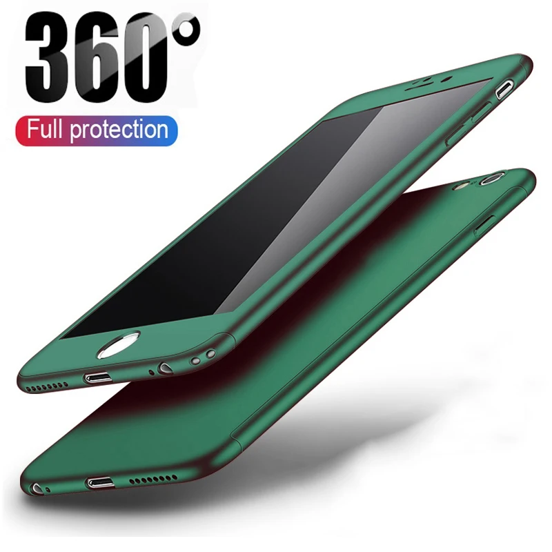 360 Full Body Phone Cases with Glass for Iphone 11 Pro Max XR XS X Protective Case for Iphone SE 2020 8 7 6 6S Plus 5 5S Cover 360 Full Body Phone Cases with Glass for Iphone 11 Pro Max XR XS X Protective Case for Iphone SE 2020 8 7 6 6S Plus 5 5S Cover