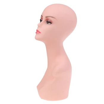 

PVC Women Mannequin Head Wigs Hat Holder Necklace Jewelry Display Mold Rack