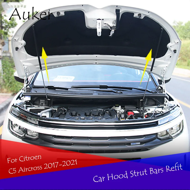 Für Citroen C5 Aircross 2017-2023 Refit Auto Front Hood Motor Abdeckung  Hydraulische Rod Strut Frühling Schock Bar Auto-tyling