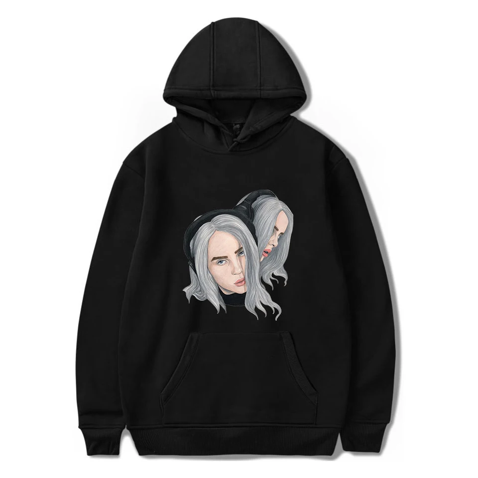 Новинка Billie Eilish толстовка женская мужская Поп толстовка модная куртка Осень Зима Мальчики удобный белый пуловер