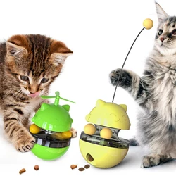 Vidro do animal de estimação do divertimento, brinquedos lentos do entretenimento do alimento para atrair a atenção do gato, boca ajustável do petisco, brinquedos do animal de estimação