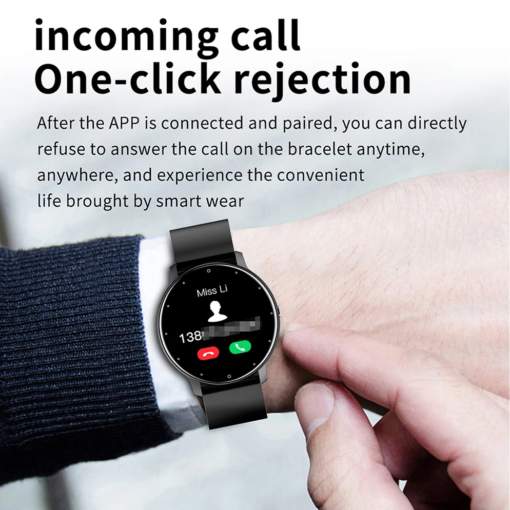 Round Silicon Strap Smart Watch - Image 4