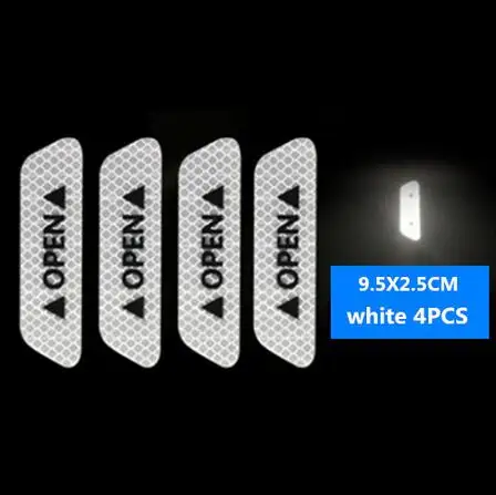 Car Door Stickers 4Pcs/set OPEN Auto Warning Mark Reflective Tape for Alfa Romeo Chevrolet Ford Focus 3 Fiesta Mondeo Kuga