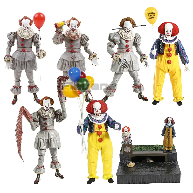 

NECA Ultimate Pennywise The Clown IT Movie 1990 7" Scale PVC Action Figure Collectible Model Toy