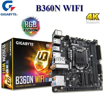

LGA 1200 Gigabyte B360N WIFI Motherboard 9th-Generation i7 i5 i3 DDR4 32GB PCI-E 3.0 M.2 Desktop B360 Placa-Mãe 1200 Mini-ITX