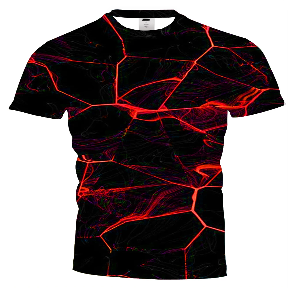 

UNEY Men's Psychedelic Texture T-Shirt Short Sleeve Lrregular Line Tops Tees 3D Pattern Shirt Men/Woman Shirt Fun Enlarged