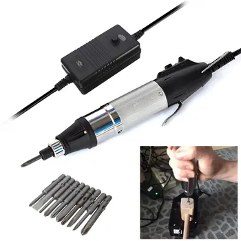 

Durable AC110-220V Battery Screwdriver DC Powered Electric Screwdriver with 10pcs Bits Stepless Speed Regulation Repair Tool