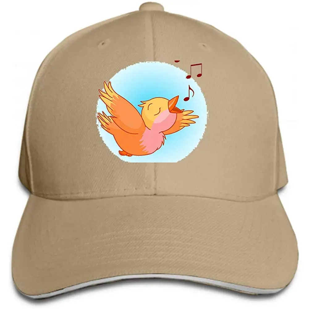 Унисекс Женские хлопковые регулируемые бейсболки низкопрофильные вымытые шляпы папа птица песня яркая