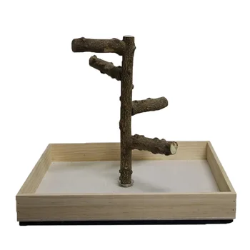 

Funny Pet Supplies Bird Perch Stand Training Playground Home Paw Grinding Stick Cage Toys Play For Parrots Tabletop Interactive