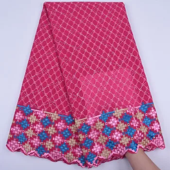 

Rose Color Nigerian Lace Fabric Fashion African Fabric Cotton Lace High Quality Swiss Voile Lace In Switzerland Y1734