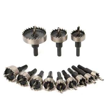 

GTBL 12pcs 15-50mm HSS Hole Saw Cutter HSS Drill Bits Set