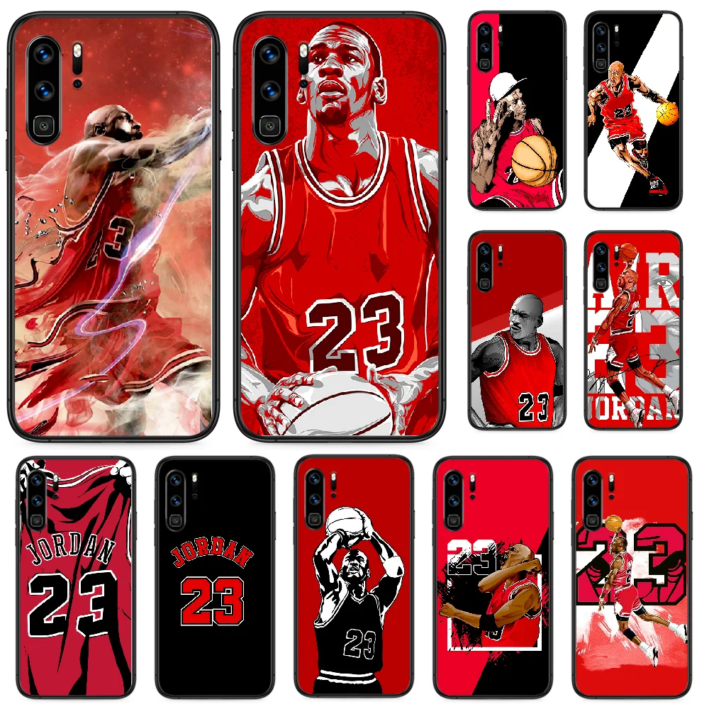 

Jordan 23 Basketball Phone case For Huawei P Mate Smart 10 20 30 40 Lite Z 2019 Pro black waterproof soft hoesjes pretty funda