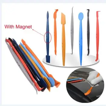 

7pcs Car Wrap Vinyl Film Tool Window Tint Tool Film Sticker Magnetic Stick Squeegee Cutter Scraper Magnetic Car Accessories