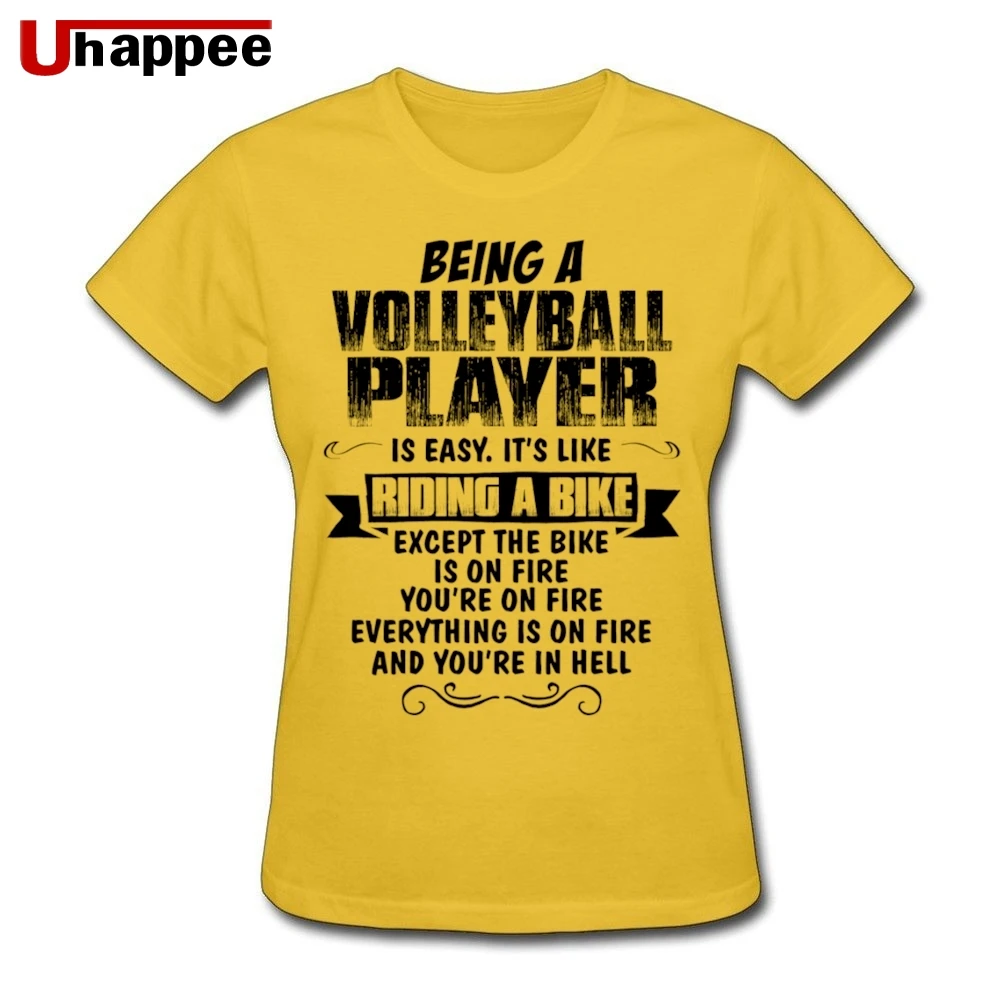 

Being A Volleyball Player T-Shirts Womens Summer Short Sleeve O-Neck Shirts Female Clothing Swag T Shirts On Sale Tops