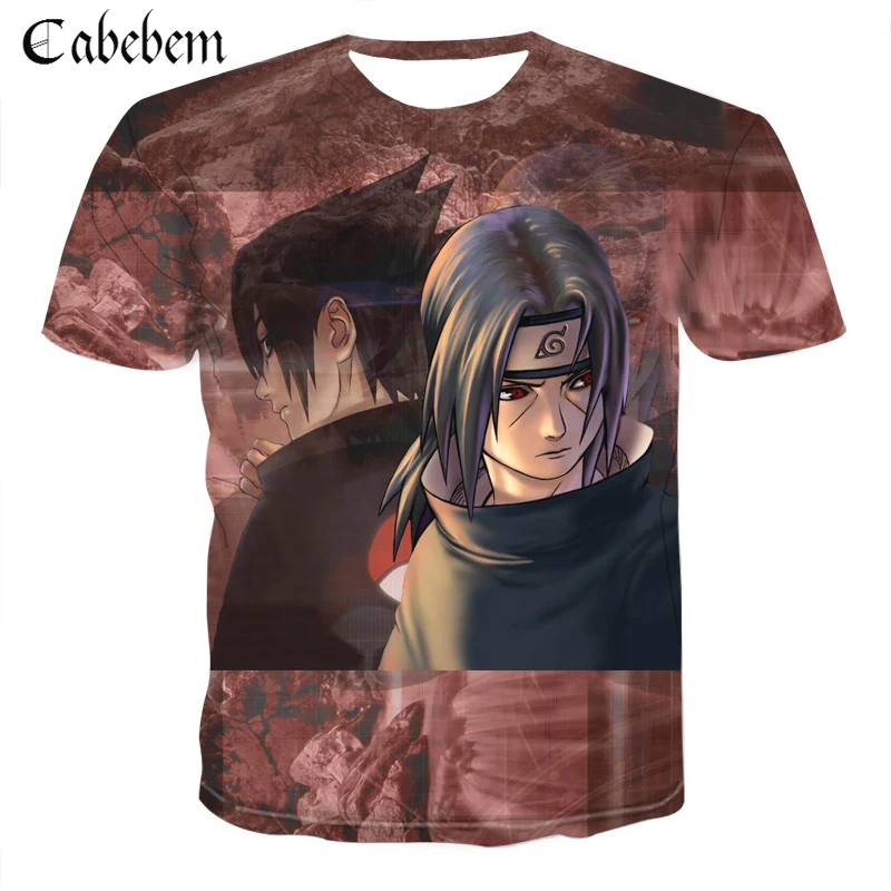 Наруто 3D Футболка мужская женская с коротким рукавом принт костюм косплей