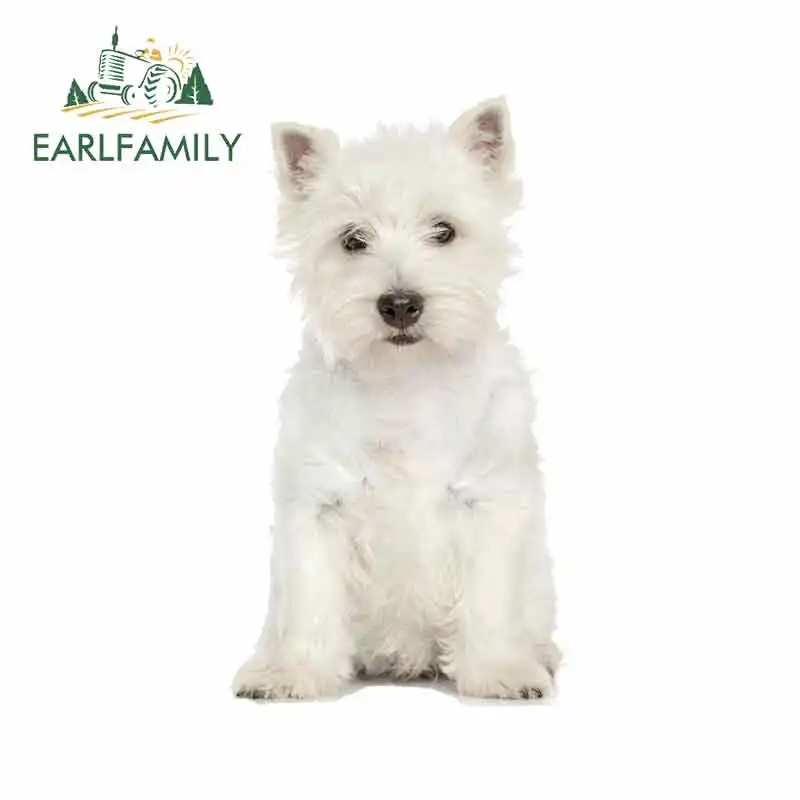 EARLFAMILY 13 см x 7 1 белая собака виниловая наклейка s West Highland Terrier переводная смешная