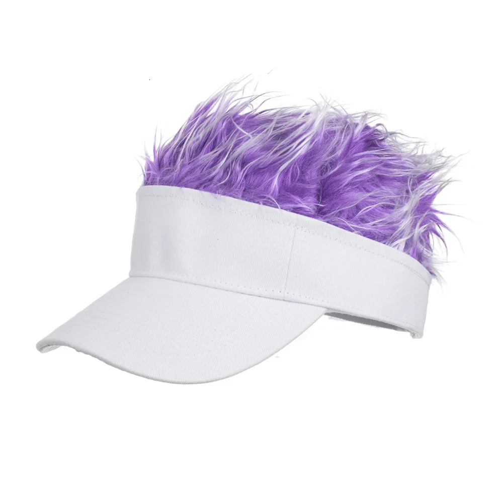 Many Beautiful In Child Wig Baseball Hat B584 - Цвет: WhitePurple