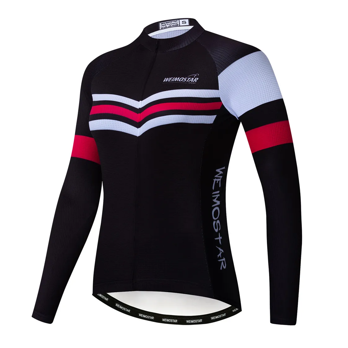 thumbnail image 1 of 2019 Maillot de ciclismo de manga larga para mujer, maillot de ciclismo de carretera, MTB, camisetas de bicicleta de montaña, maillot de carreras, blusa con calaveras, color blanco, 1 of 5