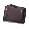 wallet for men short Casual carteras Short Wallets PU Leather Male  billetera hombre luxury small Zipper coins bag cartera hombr 5