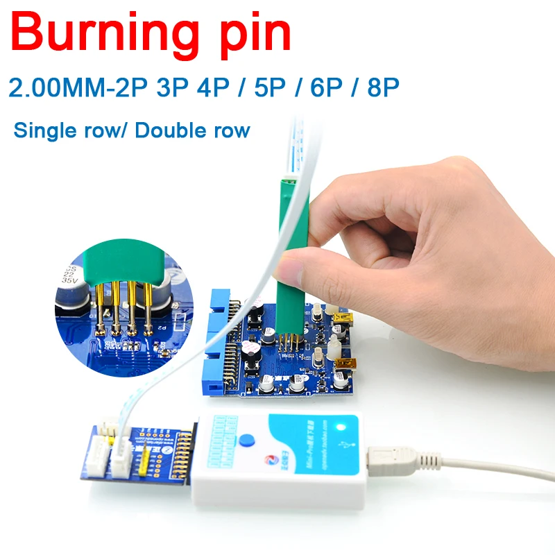 Шаг 2 00 мм 2P / 3P 4P 5P/6P PIN тестовый обжиг pin отладка загрузка программы STM8SSTM32F STC ARM JTAG |
