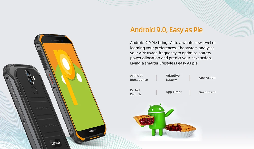 IP68 DOOGEE S40 Lite четырехъядерный 2 ГБ 16 ГБ Android 9,0 прочный мобильный телефон 5,5 дюймов дисплей 4650 мАч МП NFC отпечаток пальца