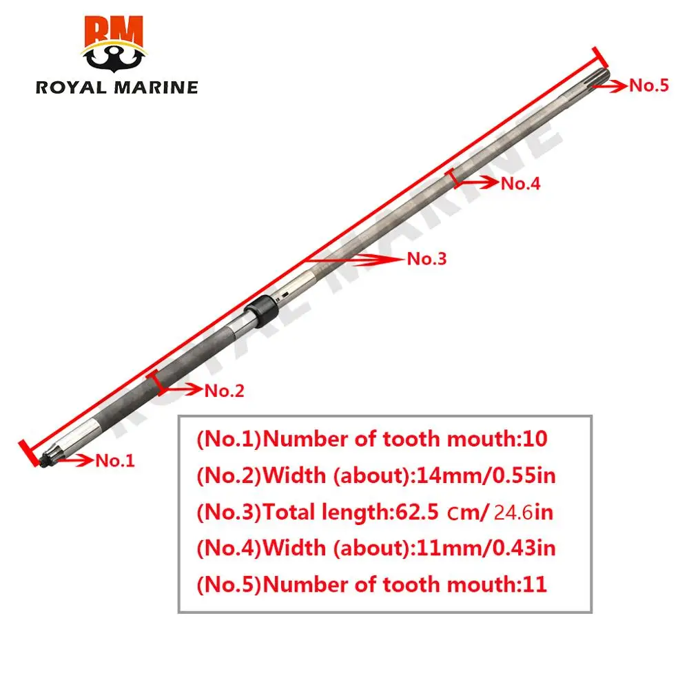 63V-45510-00  Driver Shaft short shaft (S) for Yamaha Outboard Motor 2 Stroke 9.9HP 15HP or 4 stroke F9.9 F13.5 F15 boat motor