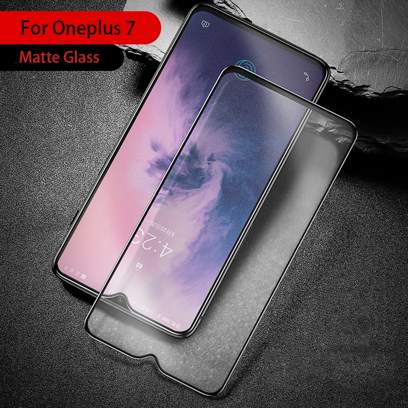 

MicroData For Oneplus 7 Full Coverage Matte Frosted Tempered Glass For Oneplus 7 No-fingerprint Screen Protector Protective Film