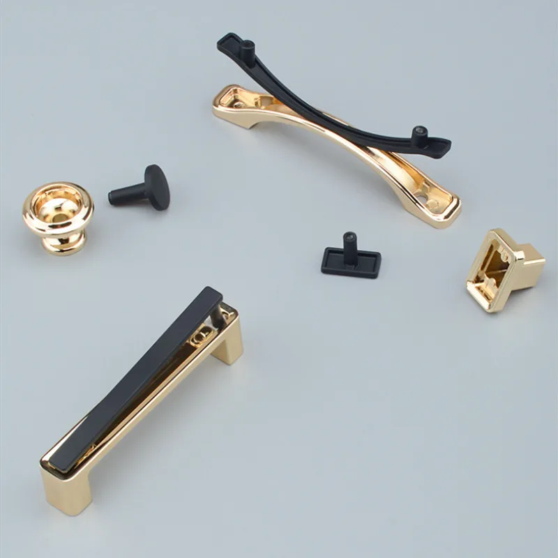 KK&FING European Light Luxury Black Gold Zinc Alloy Cabinet Handles and Knobs Kitchen Cupboard Wardrobe Door Pulls Drawer Knobs