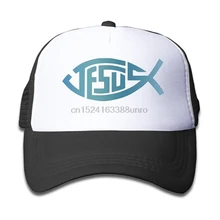 Молодежные рыбка с надписью Jesus сетчатые бейсболки сетчатая шапка